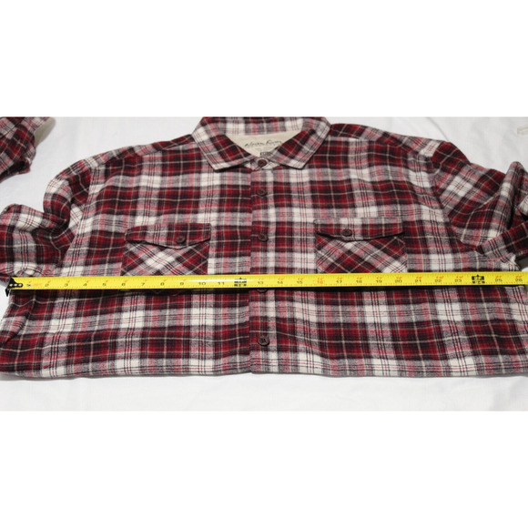 North River Men's XXL Red Tartan Plaid Button-up LS Flannel Shirt XXL Outdoors - Picture 10 of 13